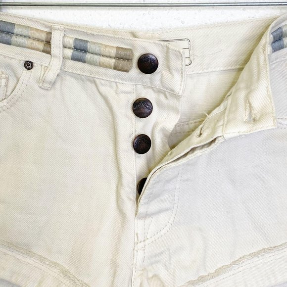 Free People Denim Embroidered Waist Shorts 26 - Picture 4 of 8